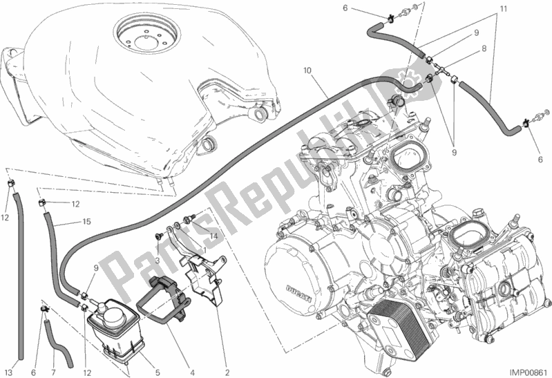 Todas las partes para Filtro De Recipiente de Ducati Superbike 1199 Panigale ABS 2013